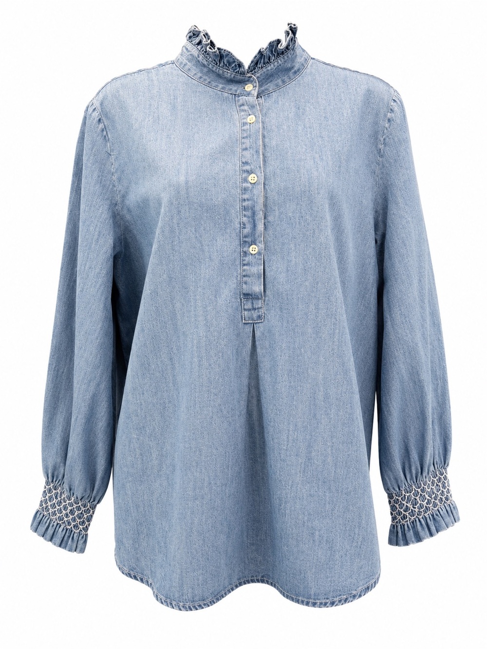 Tuckernuck-Chambray Teagan pop over top.